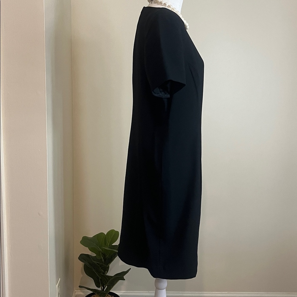 NWT Liz Claiborne Women’s Classic Black Midi Dress Size 14P - Picture 4 of 6